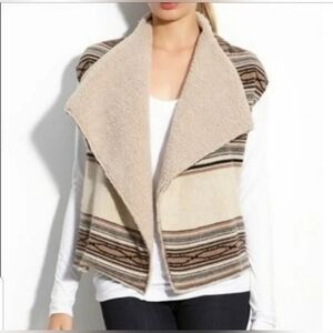 ❤️ CYNTHIA VINCENT TWELFTH STREET CASHMERE LAMBSWOOL SHERPA LINED SWEATER VEST